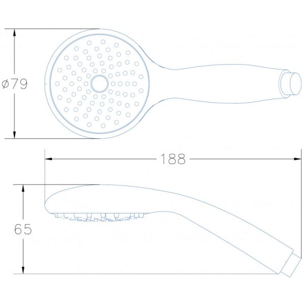 Душевая лейка Aquanet AF000-06C 246852 хром