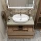 Тумба со столешницей и накладной раковиной Belbagno Kraft KRAFT100RT-KEPMCO-1346-SET 100 см дуб табак