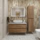 Тумба со столешницей и накладной раковиной Belbagno Kraft KRAFT100RT-KEPMGL-1346-SET 100 см дуб табак