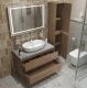 Тумба со столешницей и накладной раковиной Belbagno Kraft KRAFT100RT-KEPMGL-1346-SET 100 см дуб табак