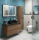 Тумба со столешницей и накладной раковиной Belbagno Kraft KRAFT100RT-KEPMNO-1302-H301-SET 100 см дуб табак