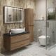 Тумба со столешницей и накладной раковиной Belbagno Kraft KRAFT100RT-KEPMNO-1346-SET 100 см дуб табак