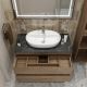 Тумба со столешницей и накладной раковиной Belbagno Kraft KRAFT100RT-KEPMNO-1346-SET 100 см дуб табак