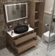 Тумба со столешницей и накладной раковиной Belbagno Kraft KRAFT100RT-KEPBO-1084-H301-SET 100 см дуб табак