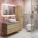 Тумба со столешницей и накладной раковиной Belbagno Kraft KRAFT80RNN-KEPMGL-1077-SET 80 см светлое дерево