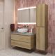 Тумба со столешницей и накладной раковиной Belbagno Kraft KRAFT80RNN-KEPMGL-1077-SET 80 см светлое дерево