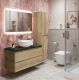 Тумба со столешницей и накладной раковиной Belbagno Kraft KRAFT80RNN-KEPMNO-1077-SET 80 см светлое дерево