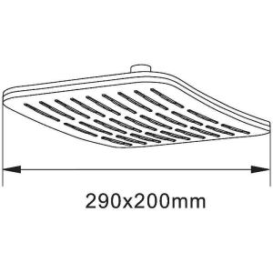 Верхний душ Orange S10TS, 290х200 мм