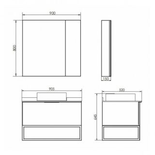 Comforty Зеркало шкаф Порто 00-00009232 Comforty Зеркало шкаф Порто 00-00009232