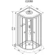 Душевая кабина Avacan C2080LED 80x80 см хром