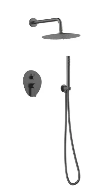 Душевая система Gid Aira L020GMVD2 вороненая сталь