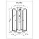 Душевая кабина Avacan CK2080N  80x80 см хром