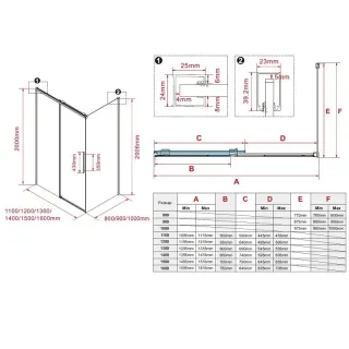 Душевой уголок Vincea Stella VSR-1ST1013CLB 130 x 100 см стекло прозрачное профиль черный