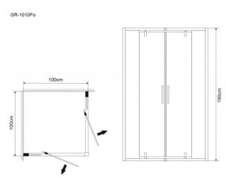 Душевой уголок Grossman Forta GR-1010Fo 100x100см хром/прозрачное