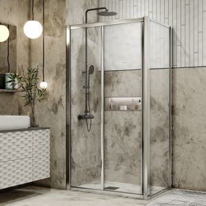 Душевой уголок Grossman Alba GR-1080Al 100x80см хром/прозрачное