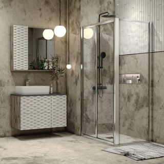 Душевой уголок Grossman Alba GR-1280Al 120x80см хром/прозрачное