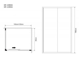 Душевой уголок Grossman Alba GR-1080Al 100x80см хром/прозрачное