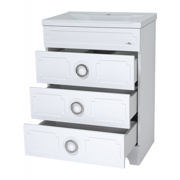 Напольная тумба под раковину Misty Лейла 98 см Пр-Лей01100-013Я белый