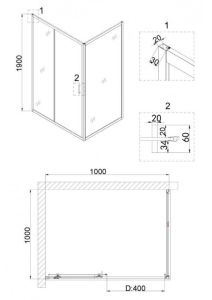 Душевой уголок Niagara NG-62-10A-A100 100x100см хром/прозрачное