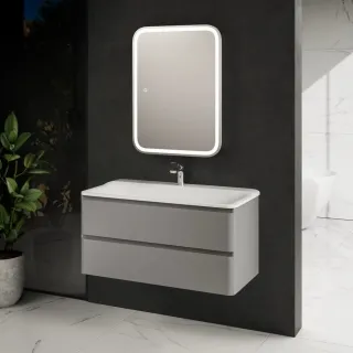 Тумба под раковину AQUAme S4 AQM900410GM 100 см серый матовый