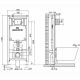 Инсталляция для унитаза Oli 80 300572mSl01 панель слива Slim белый