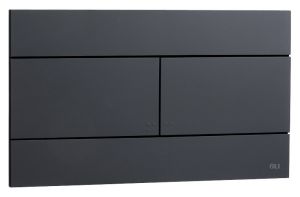 Панель механ. двойная SLIM, пластик, soft-touch, черный, Oliveira