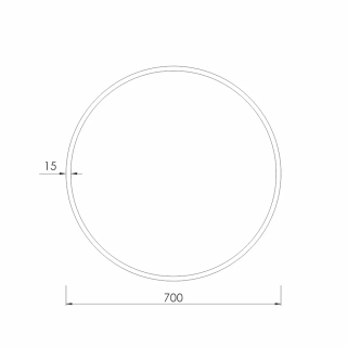 Зеркало Dreja Miro 99.2042 70 см графит