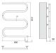 Полотенцесушитель электрический Domoterm DMT 103-25 50x81 EK R хром