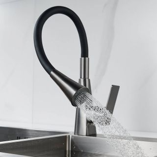 Смеситель для кухни Shevanik S543T-3 оружейная сталь/чёрный Смеситель для кухни Shevanik S543T-3 оружейная сталь/чёрный