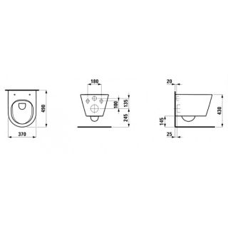 Унитаз подвесной Laufen Kartell 8.2033.3.000.000.1 белый