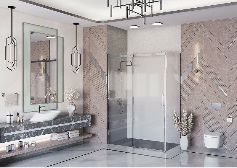 Душевой уголок Ambassador Benefit 19021103HX-100HX 140x100см хром/прозрачное