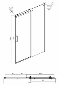 Душевой уголок Ambassador Benefit 19021101HX-90HX 120x90см хром/прозрачное
