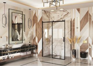 Боковая стенка Ambassador Benefit 100HB 100см чёрный/прозрачное