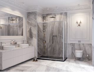 Душевой уголок Ambassador Forsa 17021121AX-80AX 150x80см хром/прозрачное