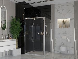 Боковая стенка Ambassador Intense 80IX 80см хром/прозрачное