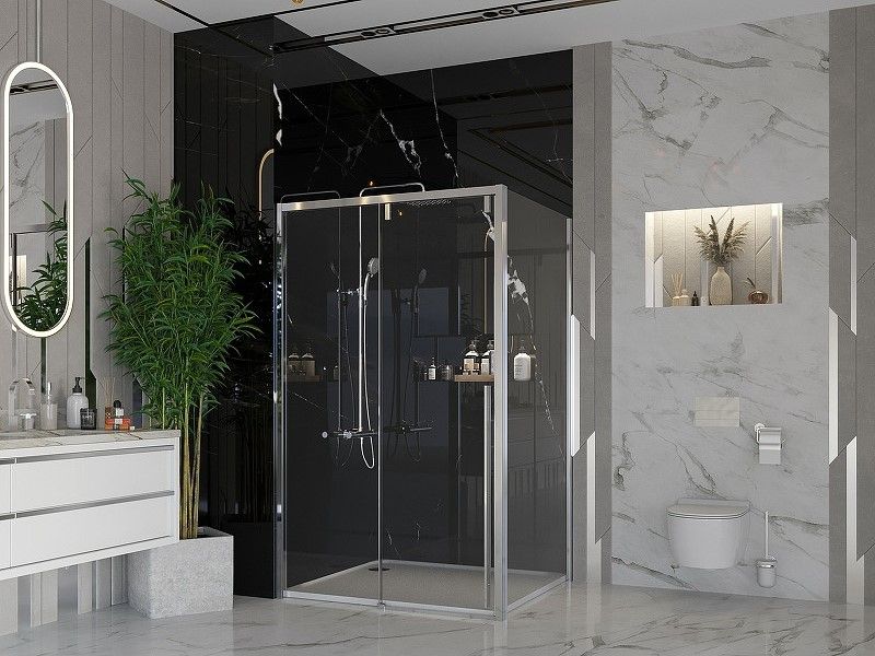 Душевой уголок Ambassador Intense 110021102IX-110IX 130x110см хром/прозрачное