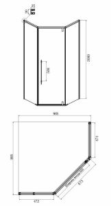 Душевой уголок Ambassador Ritz 112011103 100x100см хром/прозрачное