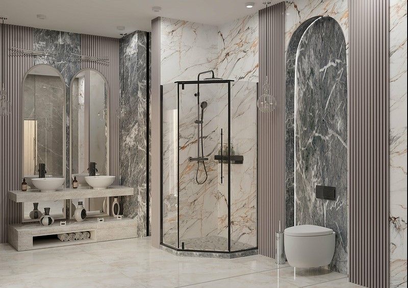 Душевой уголок Ambassador Ritz 112011202 90x90см чёрный/прозрачное