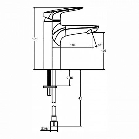 Смеситель для раковины Jacob Delafon Elite E32908-CP Смеситель для раковины Jacob Delafon Elite E32908-CP