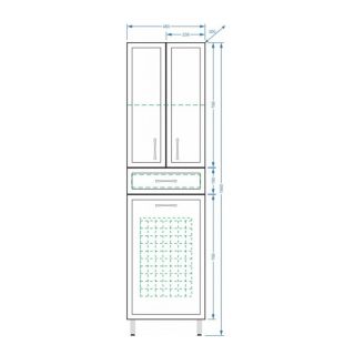 Шкаф-пенал Stella Polar Концепт SP-00000538 48 см белый