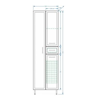 Шкаф-пенал Stella Polar Концепт SP-00000539 54 см белый