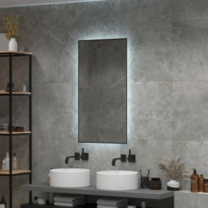 Зеркало с подсветкой Continent Amer ЗЛП1527 с бесконтактным сенсором 60x120см чёрный