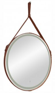 Зеркало с подсветкой Continent Millenium Brown ЗЛП95 на ремне 50см коричневый