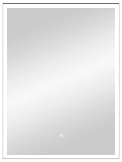 Зеркало с подсветкой Continent Frame Black ЗЛП1018 с сенсорным выключателем 70см чёрный