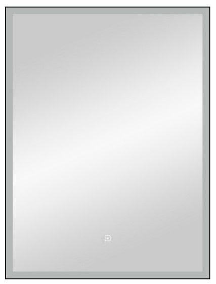 Зеркало с подсветкой Continent Frame Black ЗЛП1018 с сенсорным выключателем 70см чёрный