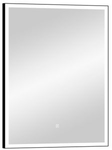 Зеркало с подсветкой Continent Frame Black ЗЛП1207 с сенсорным выключателем 50см чёрный