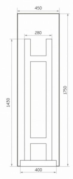 Зеркало с подсветкой Continent Tower ЗЛП960 напольное с сенсорным выключателем 45см