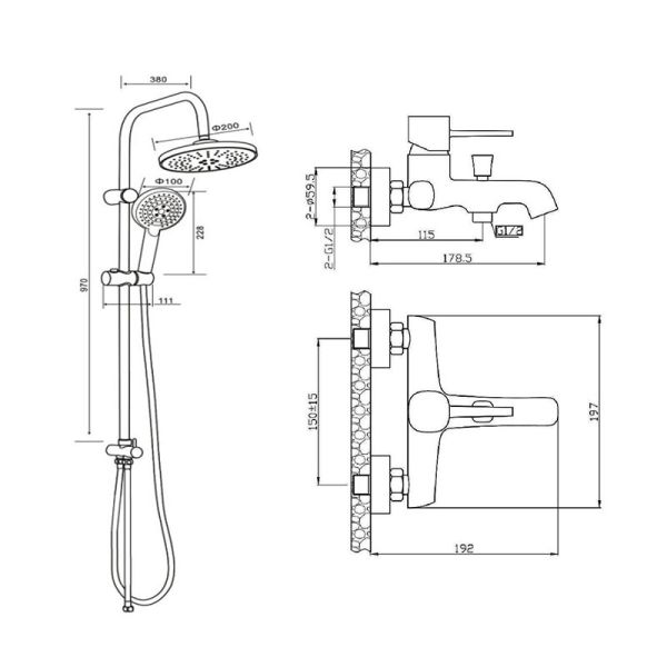 Orange Karl M05-932w душевая система, белая