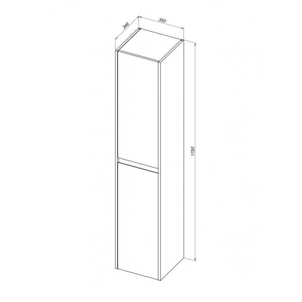 Пенал Aquanet Nova Lite 287905 35 см дуб крафт