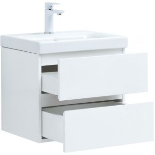 Тумба под раковину Aquanet Беркли 302347 50 см белый глянец